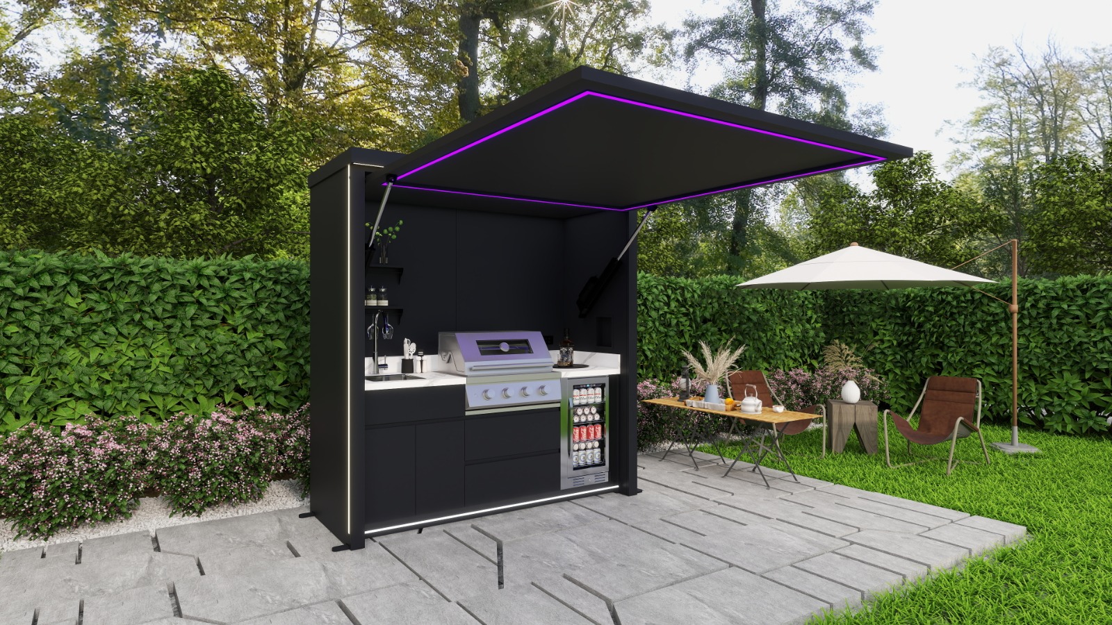 cuisine ext&eacute;rieure ferm&eacute;e 2